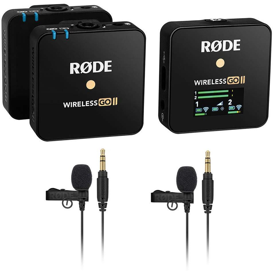 Rode Wireless Go II Dual Lavalier Microphone (Omnidirectional, Black)