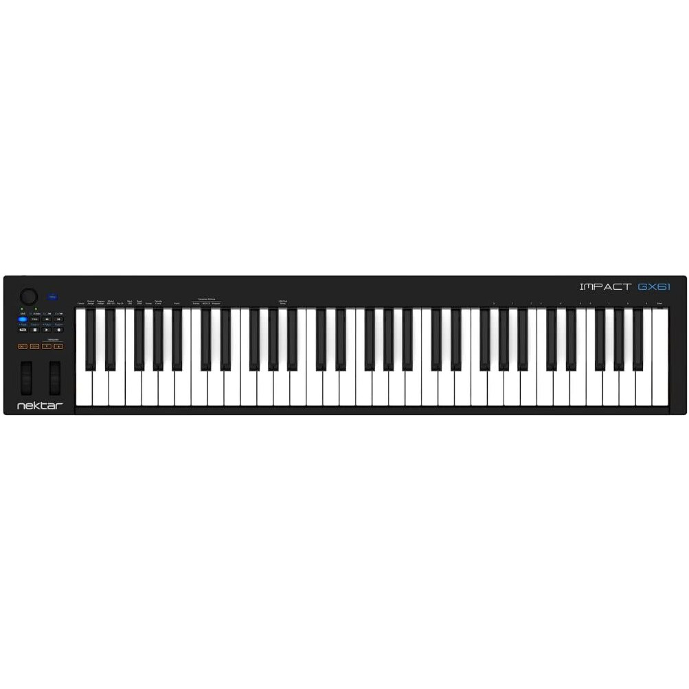 Nektar IMPACT GX61 61-Key Full-Size Velocity-Sensitive USB Midi Keyboard Controller with Nektar DAW Integration and Free Professional Recording Software