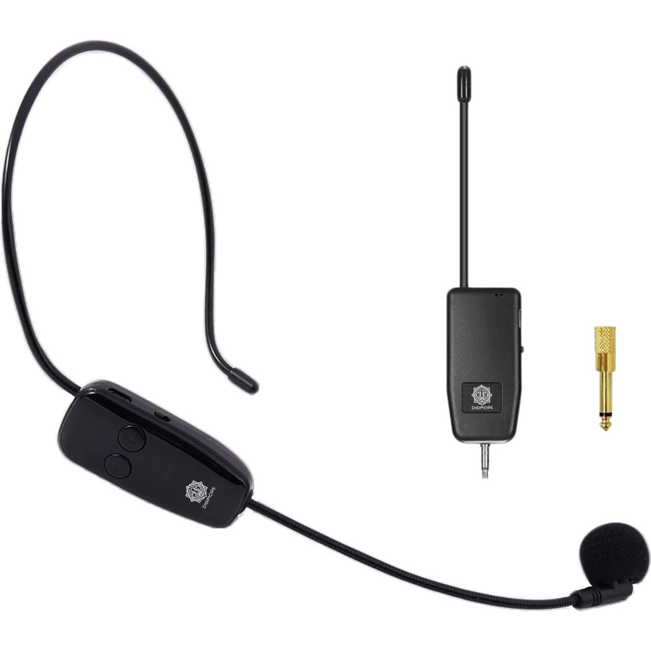 DIGIMORE Wireless Microphone System 2.4G Wireless Headset Mic Ideal for Speakers, Voice Amplifier, PA System, Teachers, Tour Guides, Fitness Instructors, Meetings and Many More (D-342)