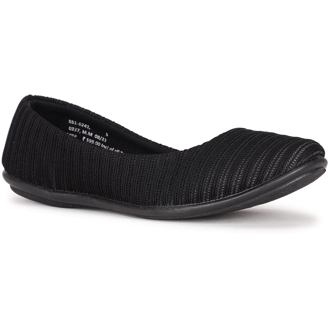 Bata Womens Casual Ballerina Sandra - Stylish Ballet Flats for Everyday Wear Black