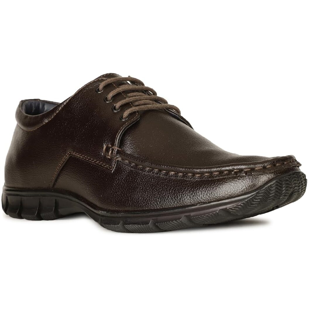 BATA Mens BOSS-Vivid Brown Uniform Dress Shoe