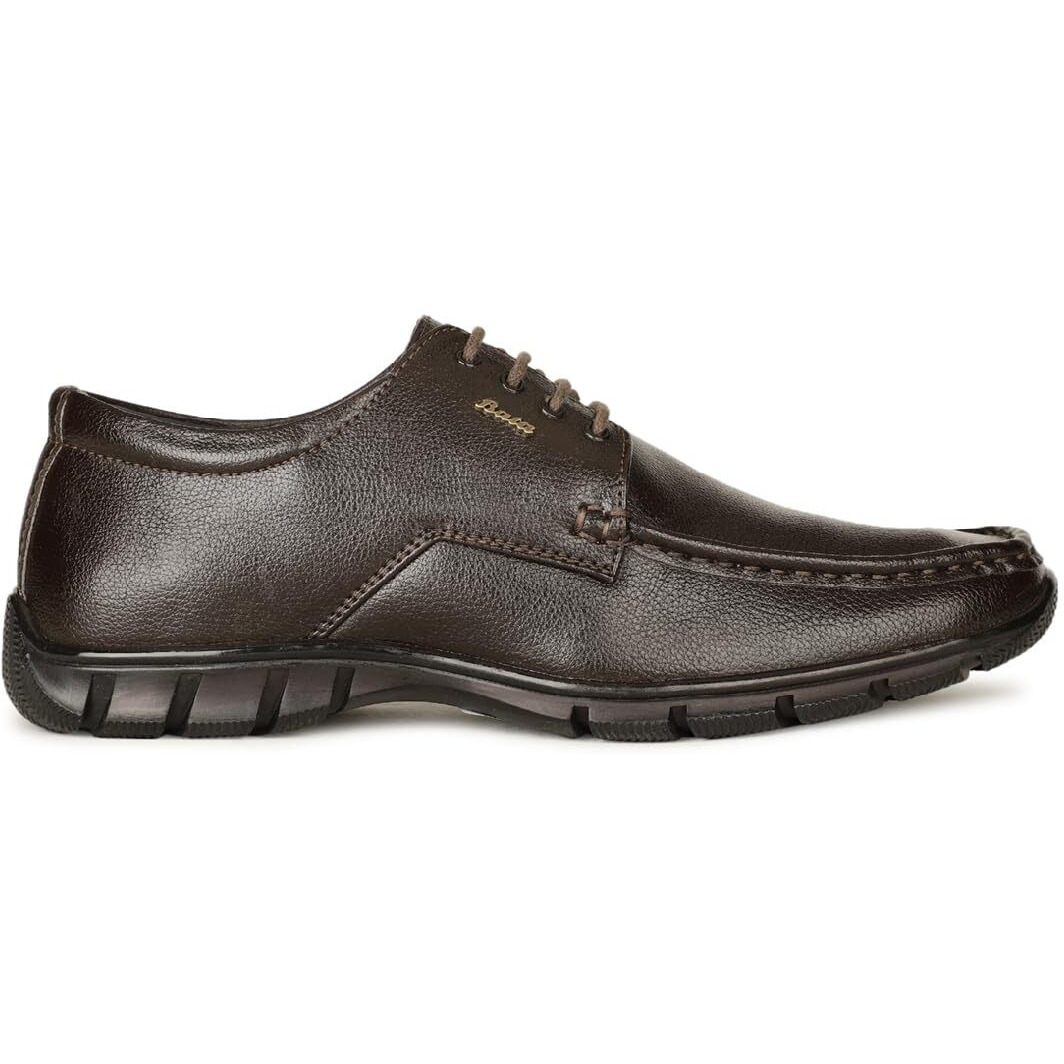 BATA Mens BOSS-Vivid Brown Uniform Dress Shoe