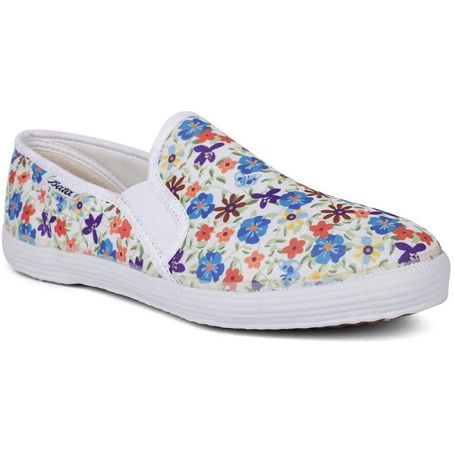 Bata Women's PRINTED FITNESS Ballerina (5591497_WHITE_6 UK)