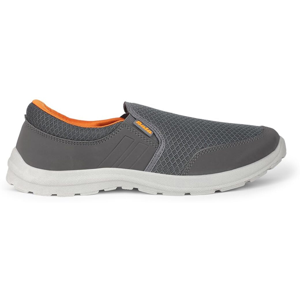 Bata Mens Slipon Walking Shoes Trek Grey, 6 UK Size- 8