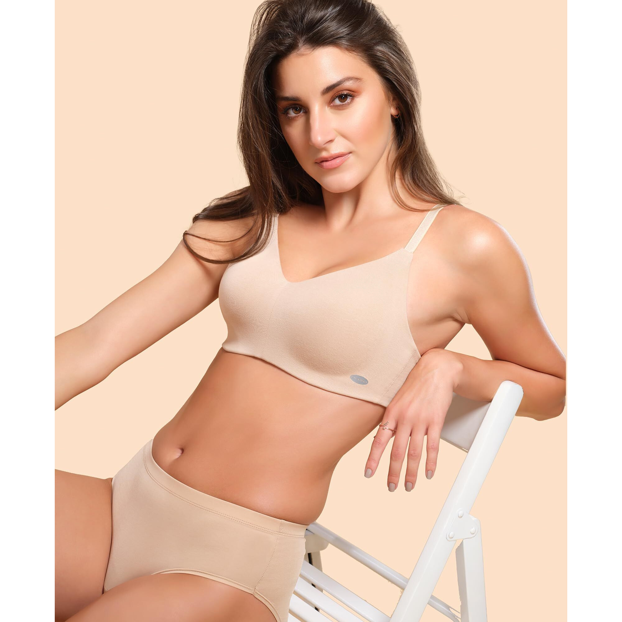 Enamor A027 Full Coverage Cotton Bra - Non-Padded  Wirefree PALESKIN