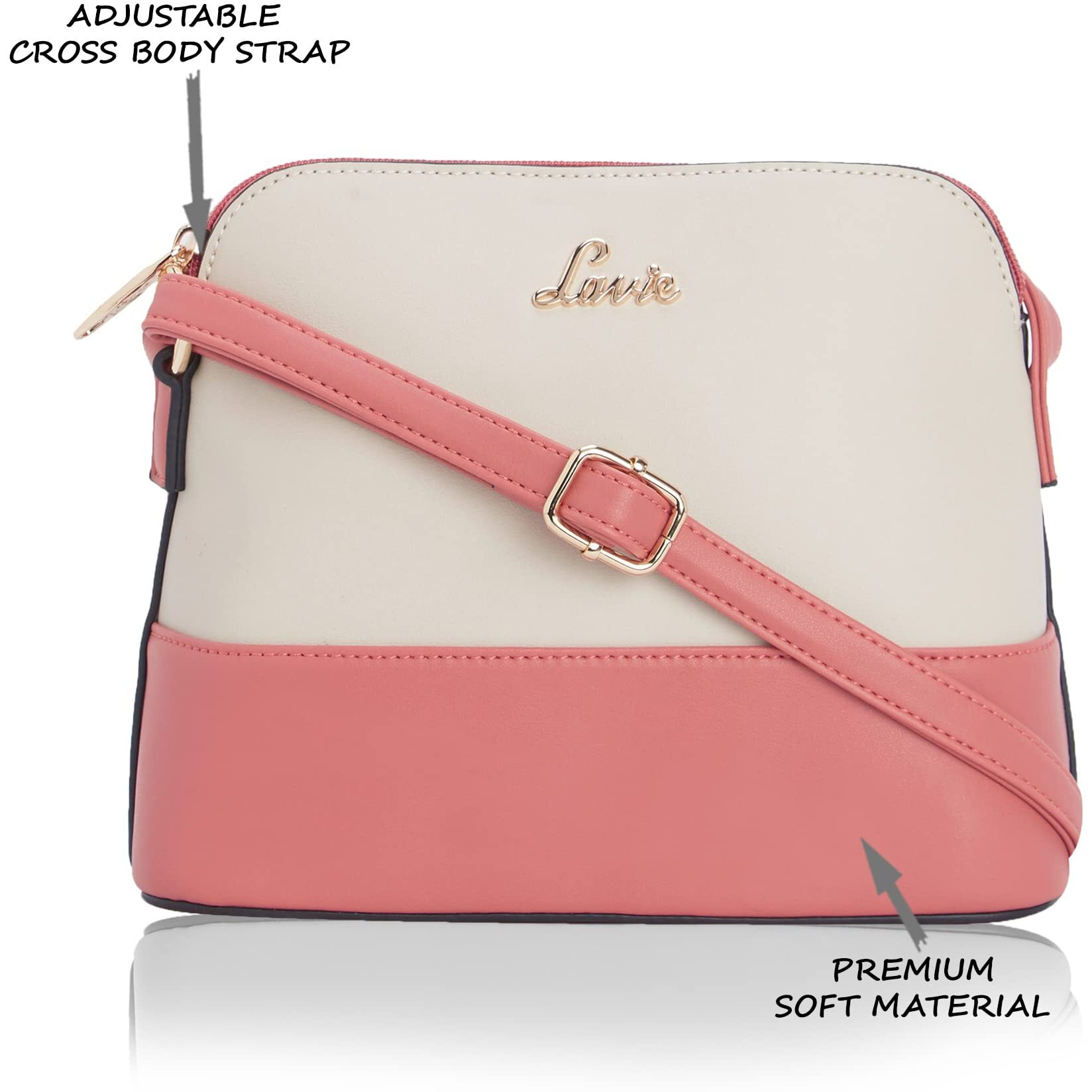 Lavie 20 Women's Sling Bag (Coral) RIGEL CSB CLR BK DME