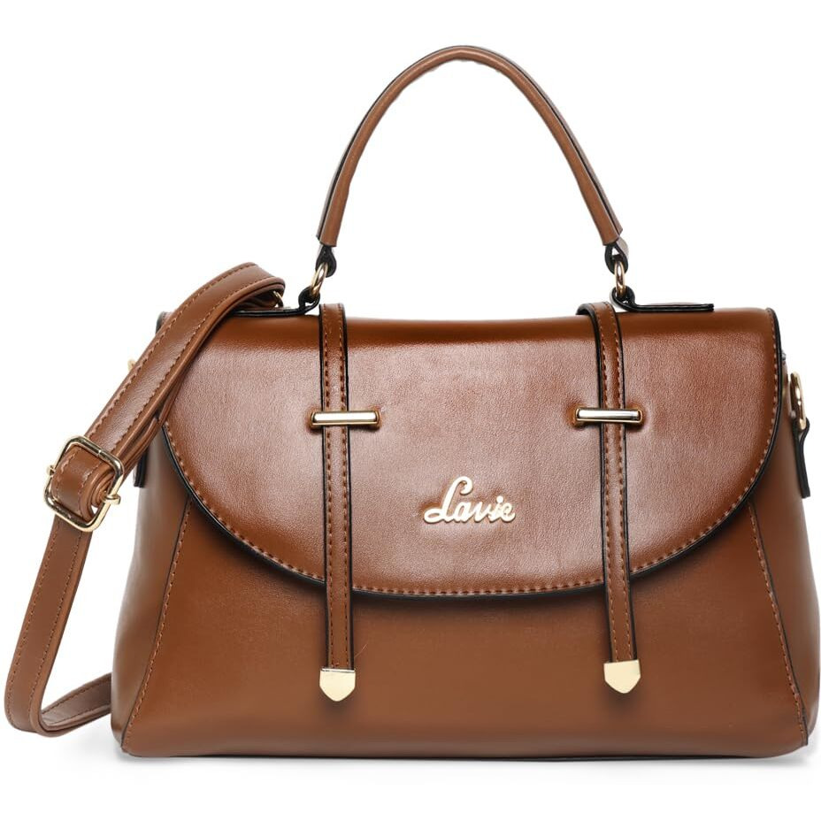 Lavie Women's Beech Flap Satchel Bag Tan Ladies Purse Handbag