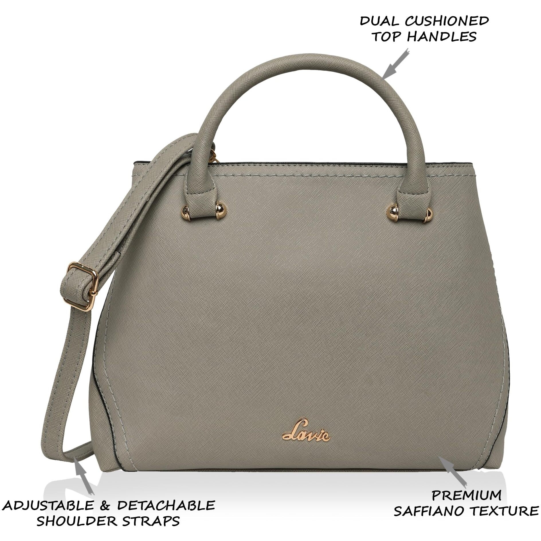 Lavie Omnia Women's Medium Satchel Handbag (Grey)
