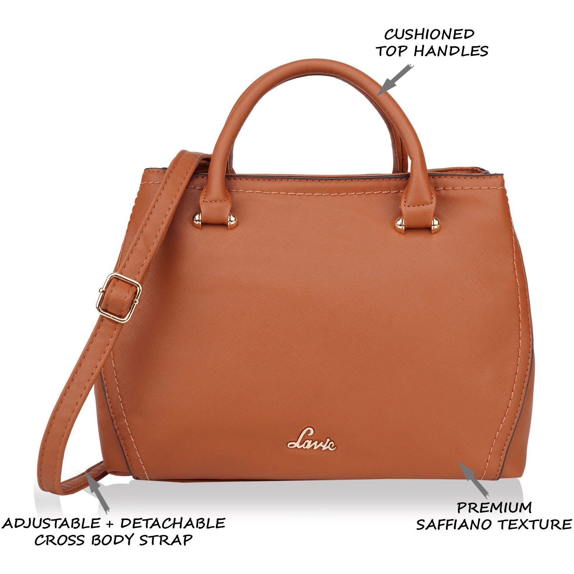 Lavie Women's Omnia Medium Satchel Bag | Ladies Purse Handbag