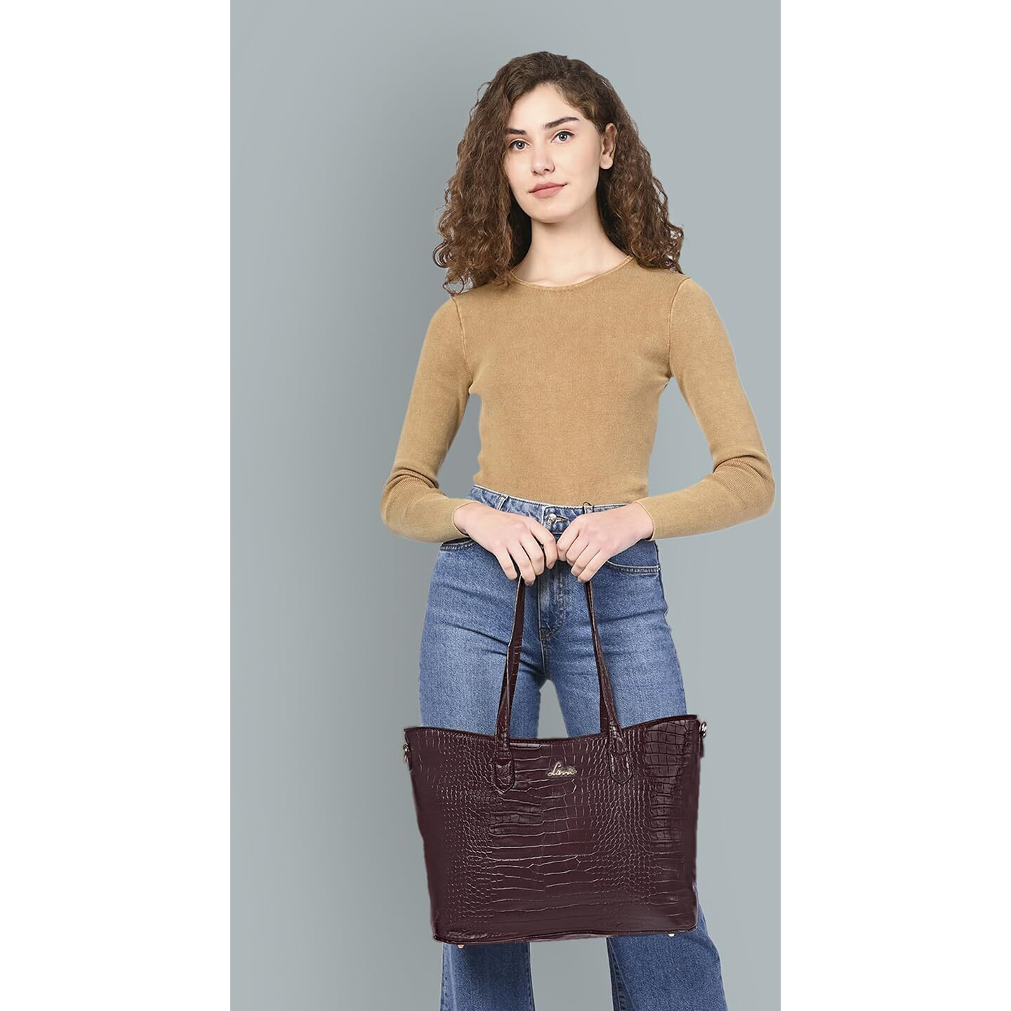 Lavie Women's Hailon Large Tote Bag Maroon Ladies Purse Handbag