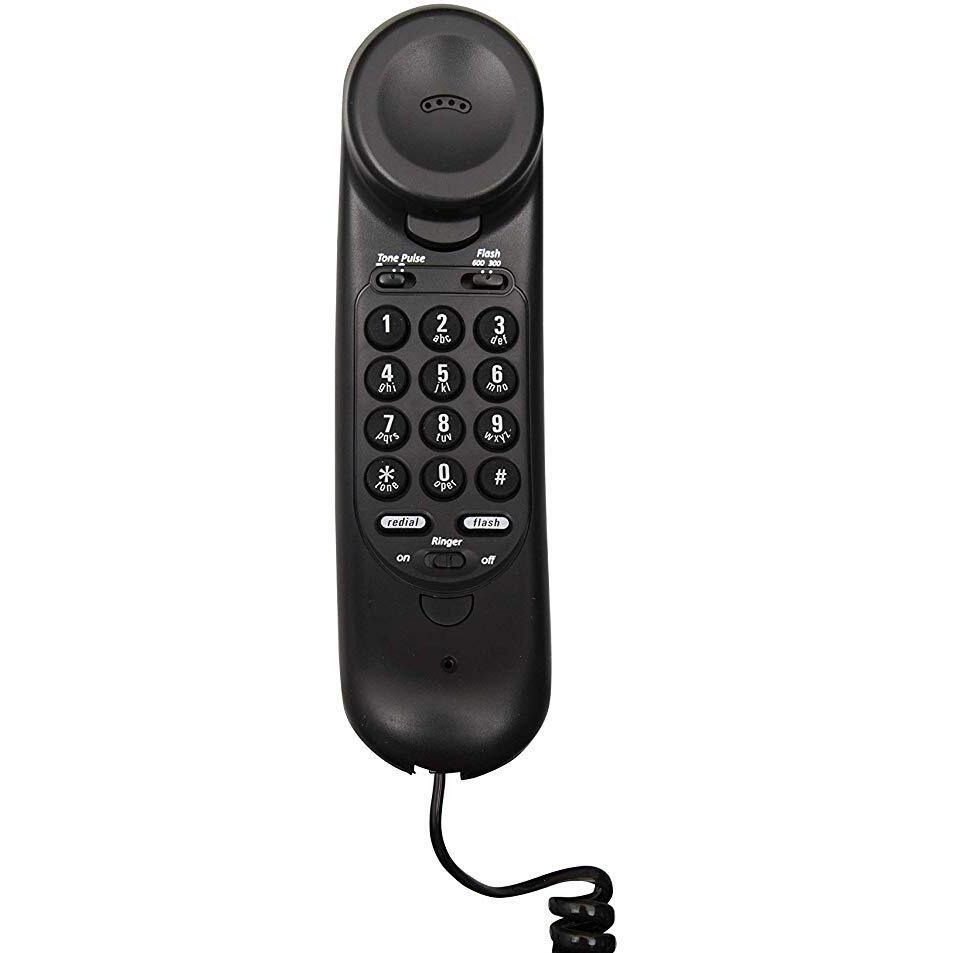 Beetel B26 Corded Slim Landline Phone,Ringer Volume Control,Wall/Desk Mountable,Ringer On/Off Switch,Clear Call Quality,Compact Design,Tone Pulse/Flash/Redial Function (Made in India) (Black)(B26)