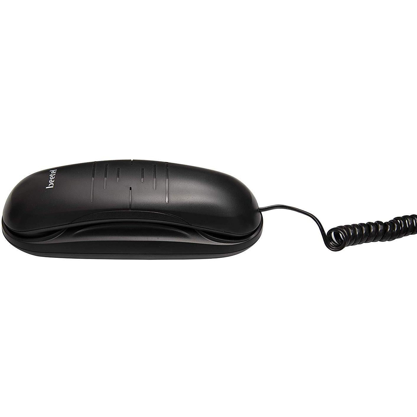 Beetel B26 Corded Slim Landline Phone,Ringer Volume Control,Wall/Desk Mountable,Ringer On/Off Switch,Clear Call Quality,Compact Design,Tone Pulse/Flash/Redial Function (Made in India) (Black)(B26)