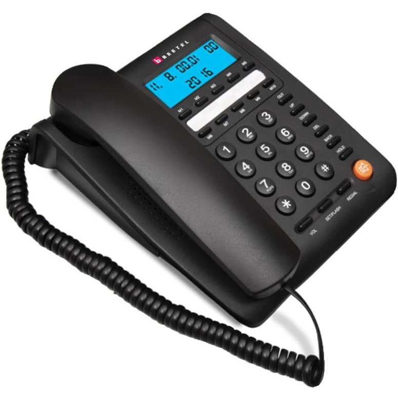 Beetel M59 Caller Id Corded Landline Phone With 16 Digit Lcd Display & Adjustable Contrast,10 One Touch Memory Buttons,2Ways Speaker Phone,Music On Hold,Solid Build Quality,Classic Design (Black)(M59)