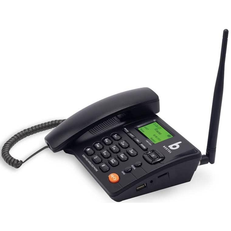 Beetel F2N+ FWP Fixed landline Phone,Wireless with LCD Display, Quad Band,Dual Sim,Voice Recording,Auto Answering, Mp3 Player,3.5mm Jack,Alarm,Basic Calc,TNC Antenna,Screen Auto Lock(F2N+,Black)