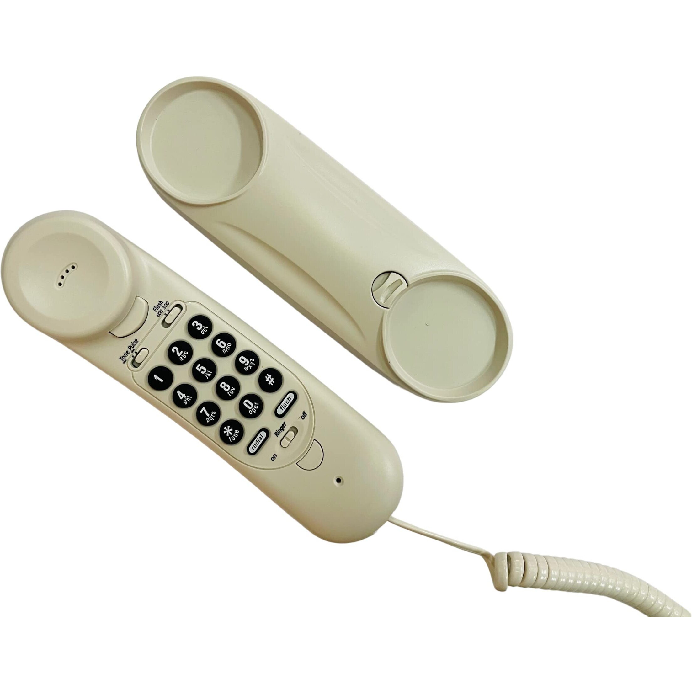 Beetel B26 Corded Slim Landline Phone,Ringer Volume Control,LED Ring Indication,Wall/Desk Mountable,Classic Design,Clear Call Quality,Mute/Pause/Flash/Redial Function (Made in India)(Warm Grey)(B26)