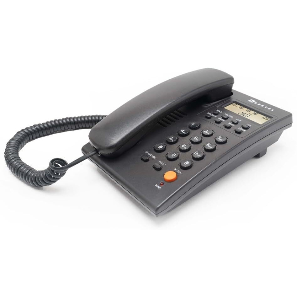 Beetel Newly Launched G20,TEC Certified,Caller ID LCD Display, Ringer LED, DTMF/FSK Compatible, Adjustable Handset/Ringer Volume,Music on Hold,Desk/Wall Mountable,3 Level LCD contrast,Alarm(G20-Black)