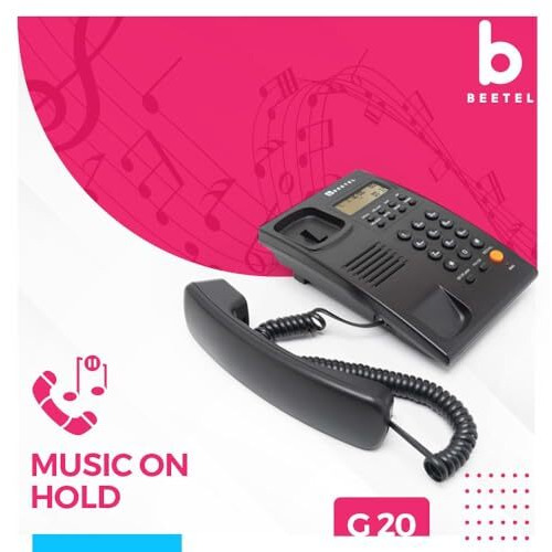 Beetel Newly Launched G20,TEC Certified,Caller ID LCD Display, Ringer LED, DTMF/FSK Compatible, Adjustable Handset/Ringer Volume,Music on Hold,Desk/Wall Mountable,3 Level LCD contrast,Alarm(G20-Black)