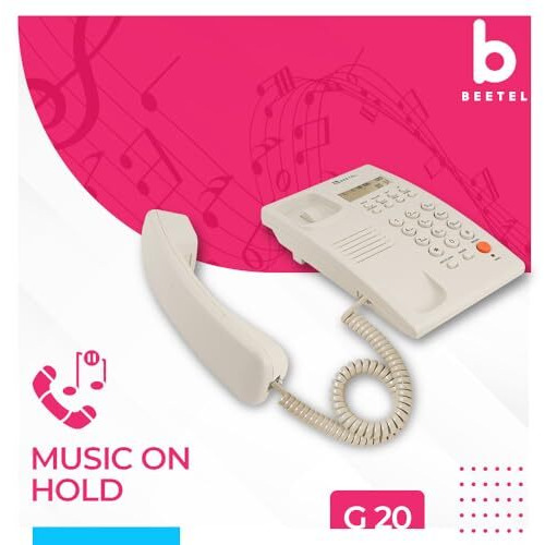 Beetel Newly Launched G20,TEC Certified,Caller ID LCD Display,Ringer LED,DTMF/FSK Compatible,Adjustable Handset/Ringer Volume,Music on Hold,Wall Mountable,3 Level LCD Contrast,Alarm(G20-Warm Grey)