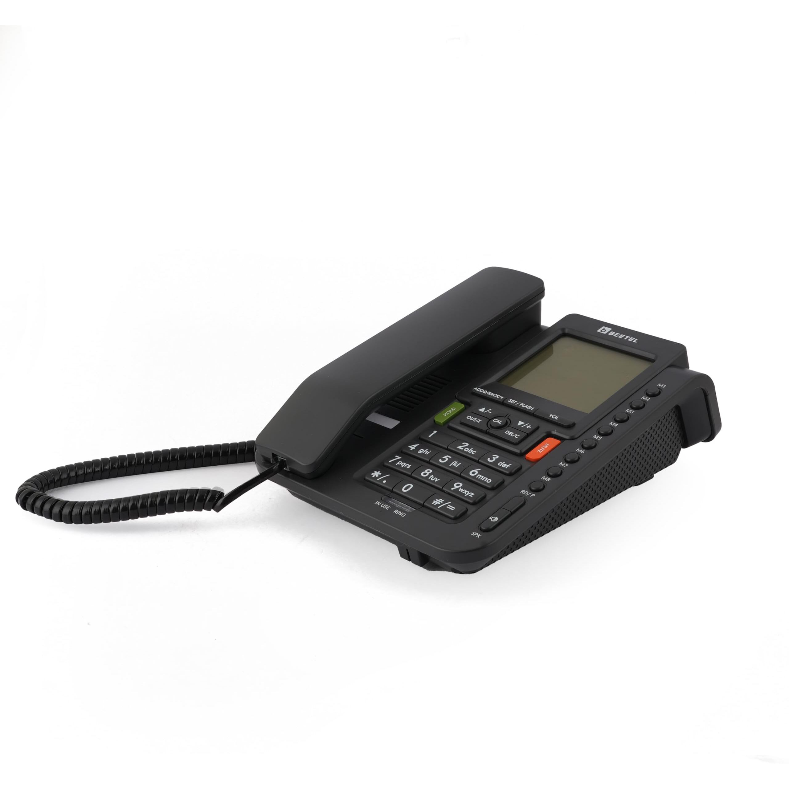 Beetel M71N Caller ID Landline Phone for Home or Office, 16 Digit Display, 2-Way Speaker Phone with Adjustable Volume, 8 One Touch Memory Buttons, TEC Certified, 30 Incoming Call Memory (Anthracite)