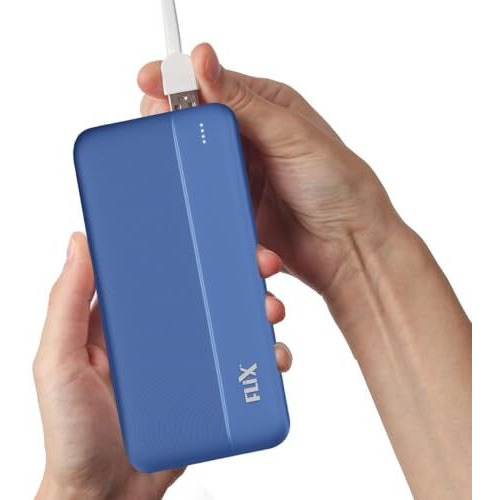 FLiX(Beetel) UltraCharge 20,000mAh QCPD Power Bank,USB C/B Input,Tripple Output 22.5W High-Speed Power Delivery,Compatible to iPhone 14 13 12 11 Samsung S22 S23 Google Pixel7 Oneplus (P25-Blue)