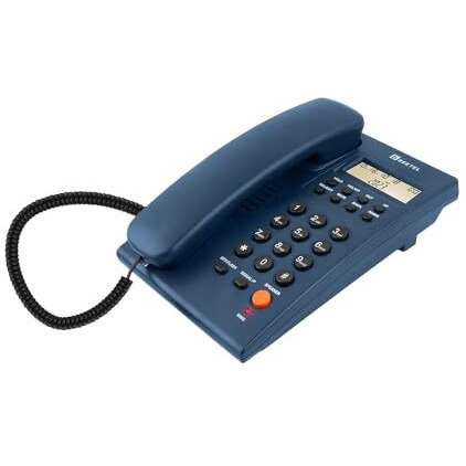 Beetel Newly Launched G30, TEC Certified, Caller ID LCD Display, Ringer LED, DTMF/FSK Compatible, 2-Way Adjustable Speaker Phone, Music on Hold, Desk/Wall Mountable, 3 Level LCD Contrast(G30-Blue)