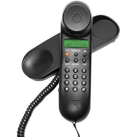 Beetel Newly launched M25 Ultra Compact Caller ID Slim Line Landline,Numeric Display, Desk/Wall Mounted,12 Digit LCD,FSK/DTMF Compatible,Ringer Volume Control,LED Indication (Black M25)