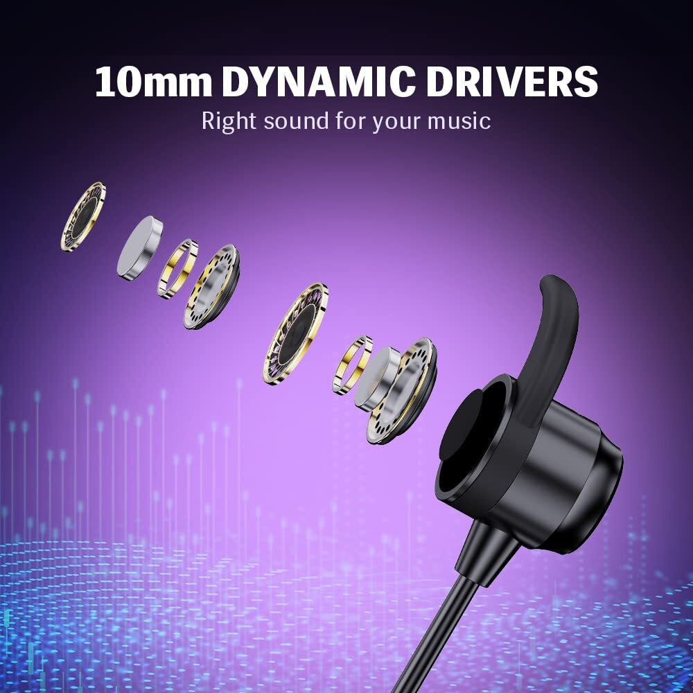 Probuds N31 Wireless Bluetooth Neckband (with Mic) | 45+ hrs Playtime | ENC | 12 hrs Fast Charge in 10 mins | Water Resistant (IPX6) | BT V5.3 | 60 ms Low Latency | Dual Device Pairing (Panther Black)