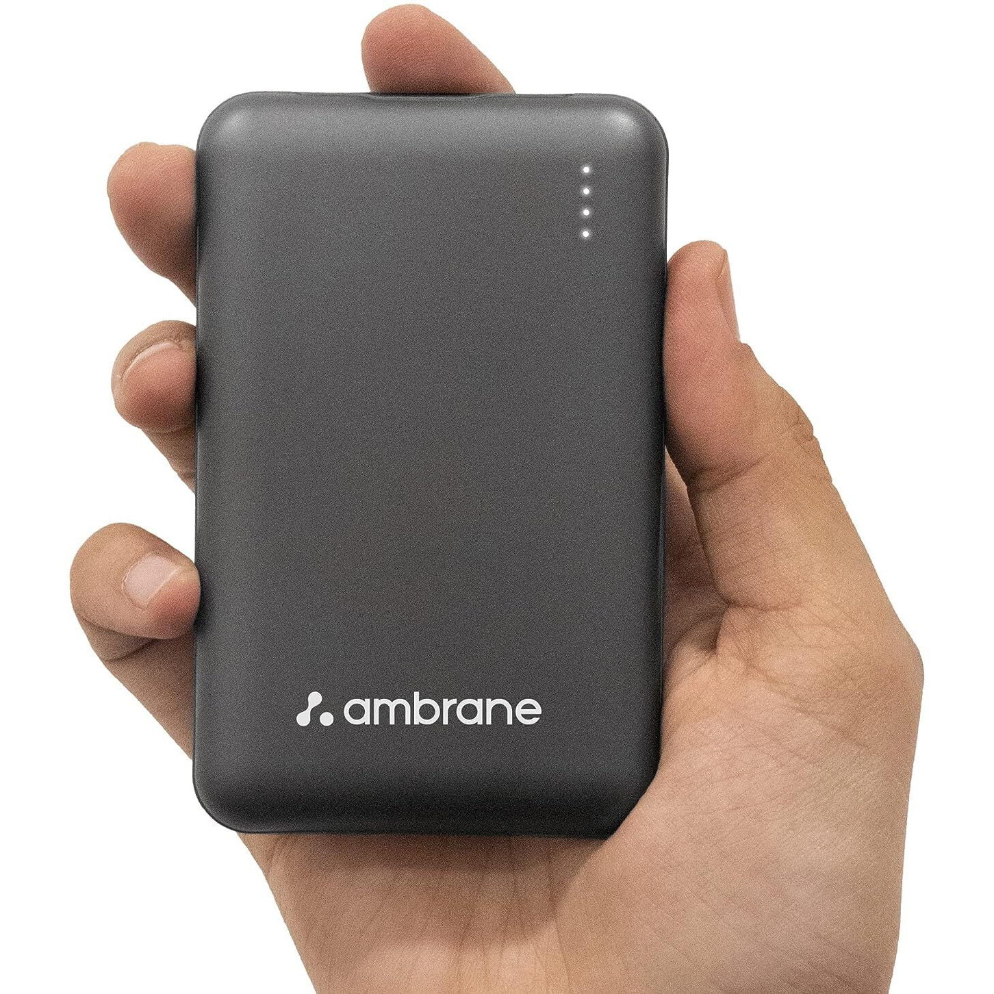 Ambrane 10000mAh Slimmest & Compact (Pocket/Bag Friendly) Powerbank, 22.5W Fast Charging, USB & Type C Output, Power Delivery, Quick Charge for iPhone, Android & Other Devices (Powerlit, Black)