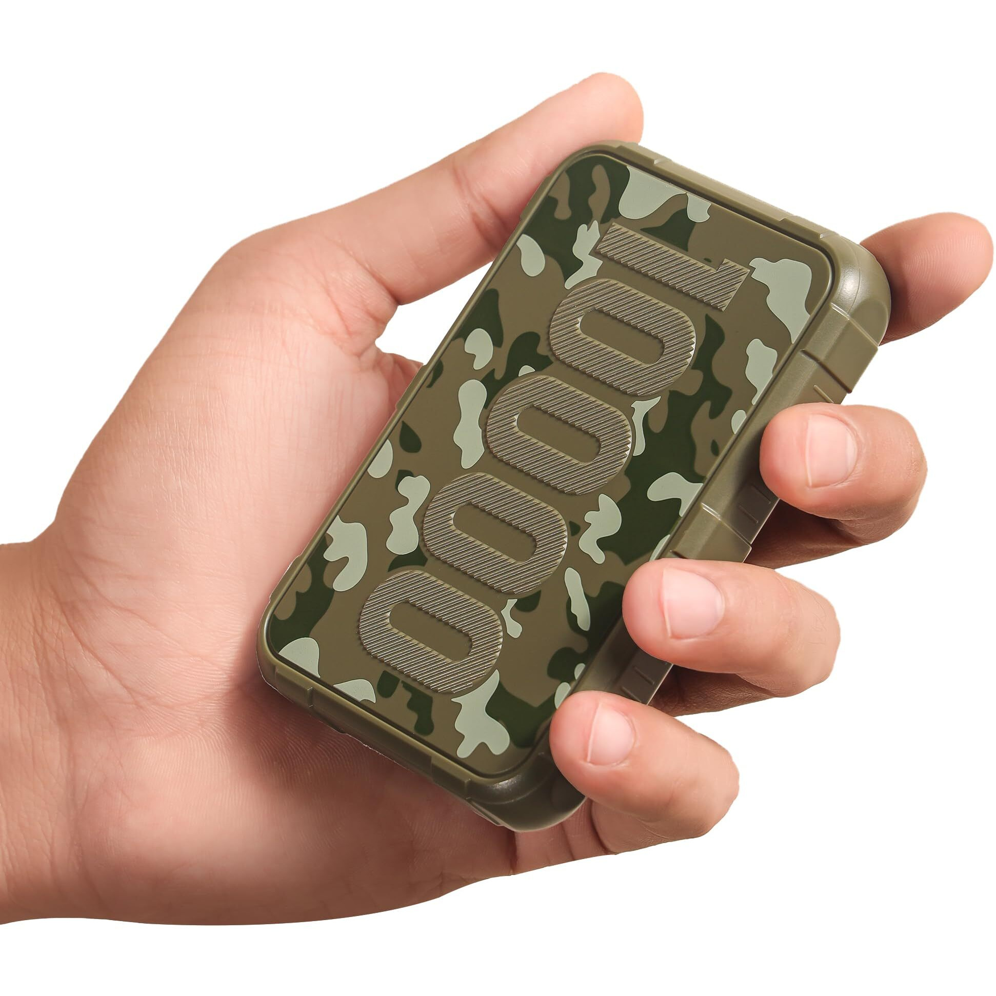 Ambrane 10000mAh Rugged, Slim & Compact Powerbank, 22.5W Fast Charging, USB & Type C Output, Power Delivery, Quick Charge for iPhone, Android & Other Devices (Force 10k, Dark Green)