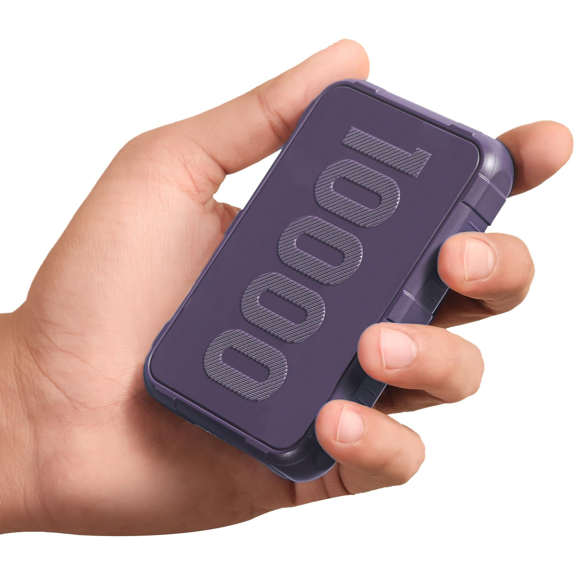 Ambrane 10000mAh Rugged, Slim & Compact Powerbank, 22.5W Fast Charging, USB & Type C Output, Power Delivery, Quick Charge for iPhone, Android & Other Devices (Force 10k, Purple)