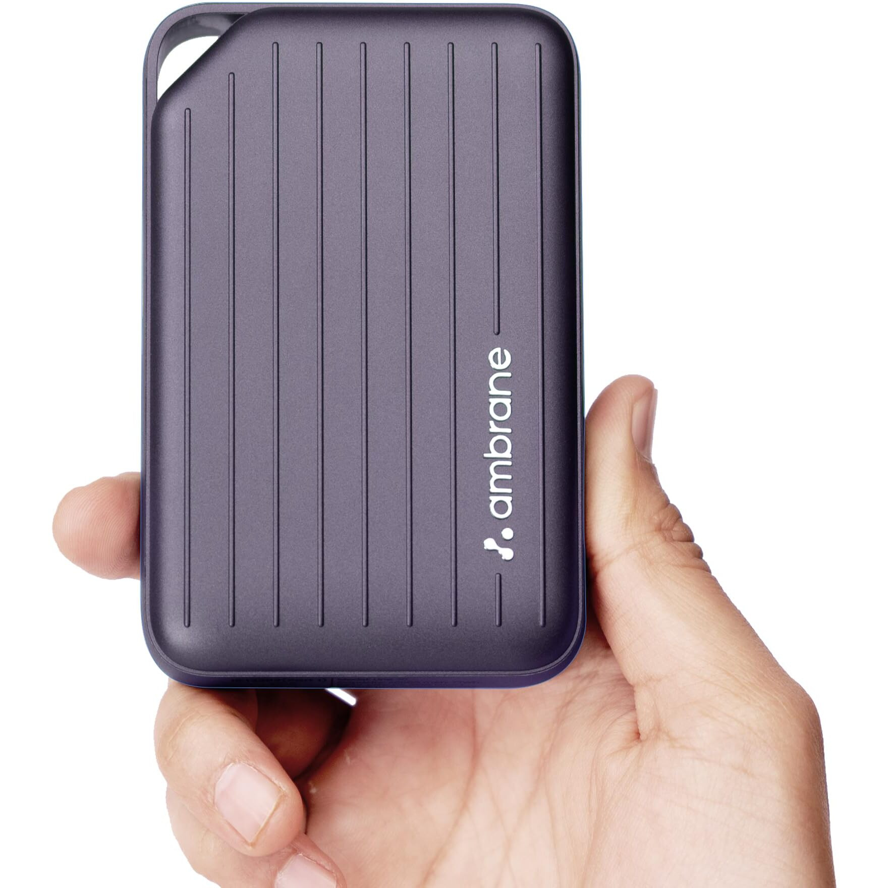 Ambrane 10000mAh Powerbank, Slim & Compact (Pocket & Travel-Friendly) 22.5W Fast Charging, USB & Type C Output, Power Delivery, Compatible with iPhone, Android & Other Devices, (Line-10, Purple)