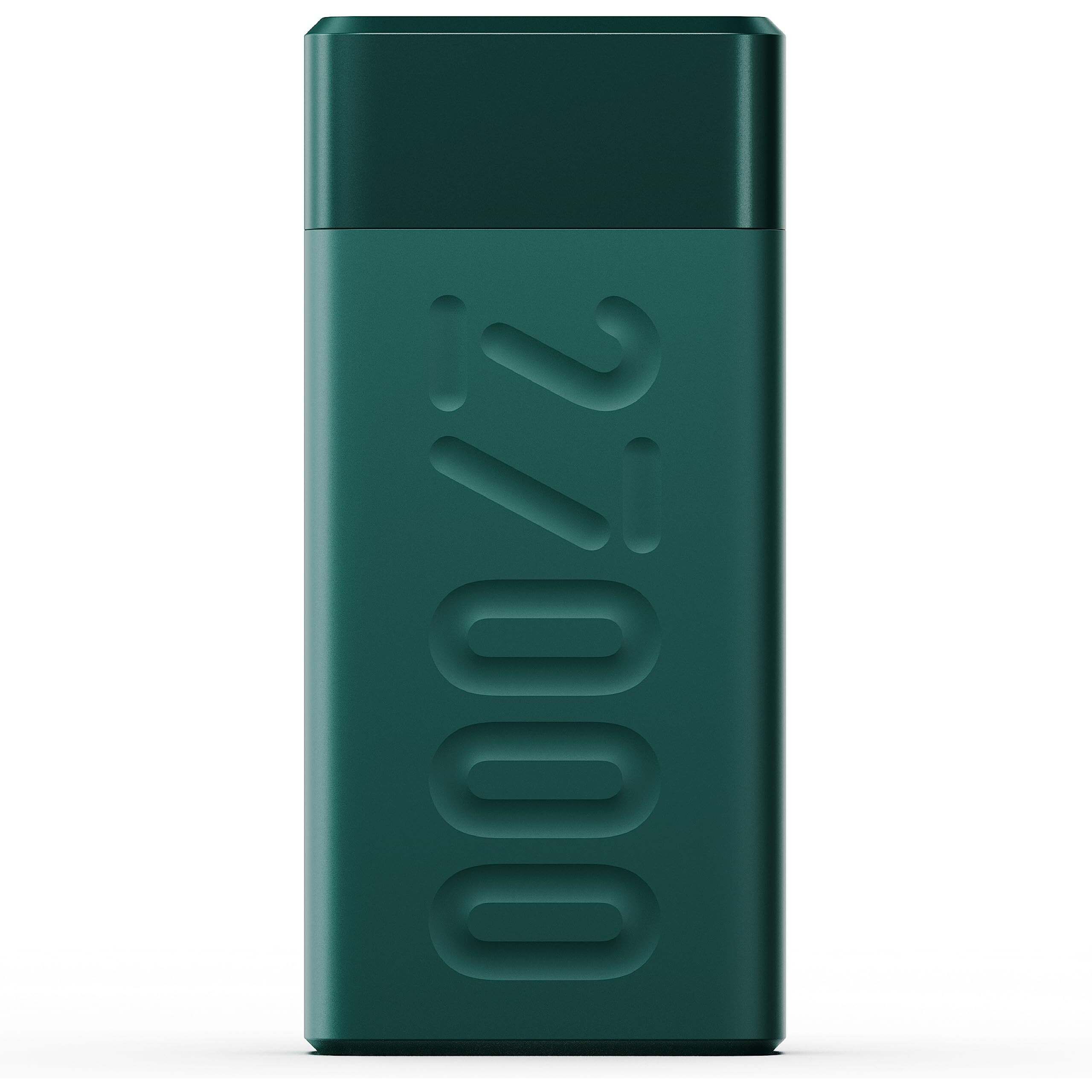 Ambrane 27000mAh Powerbank, 20 W Fast Charging, Triple Output (2 USB & 1 Type C), PD, Quick Charge for iPhone, Android & Other Devices, Made in India + Type C Cable (Stylo Pro 27K, Green)