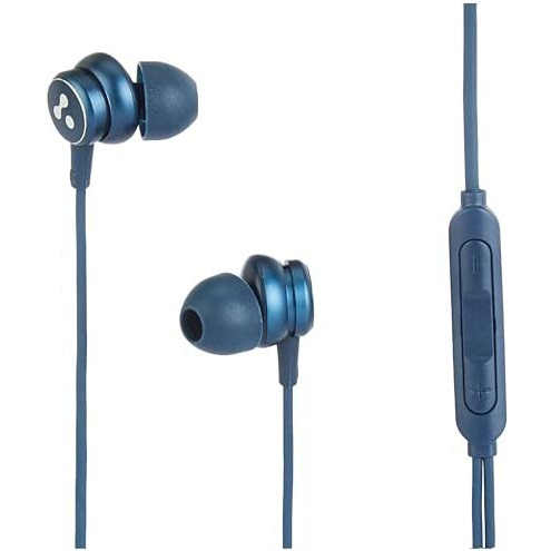 Ambrane Type C Wired Earphones with in-Line Mic for Clear Calling, 1.2M Cable, 10Mm Dynamic Drivers for Boostedbass, in Ear, Control Buttons for iPhone 15, Samsung & Type C Devices (Stringz 04, Blue)