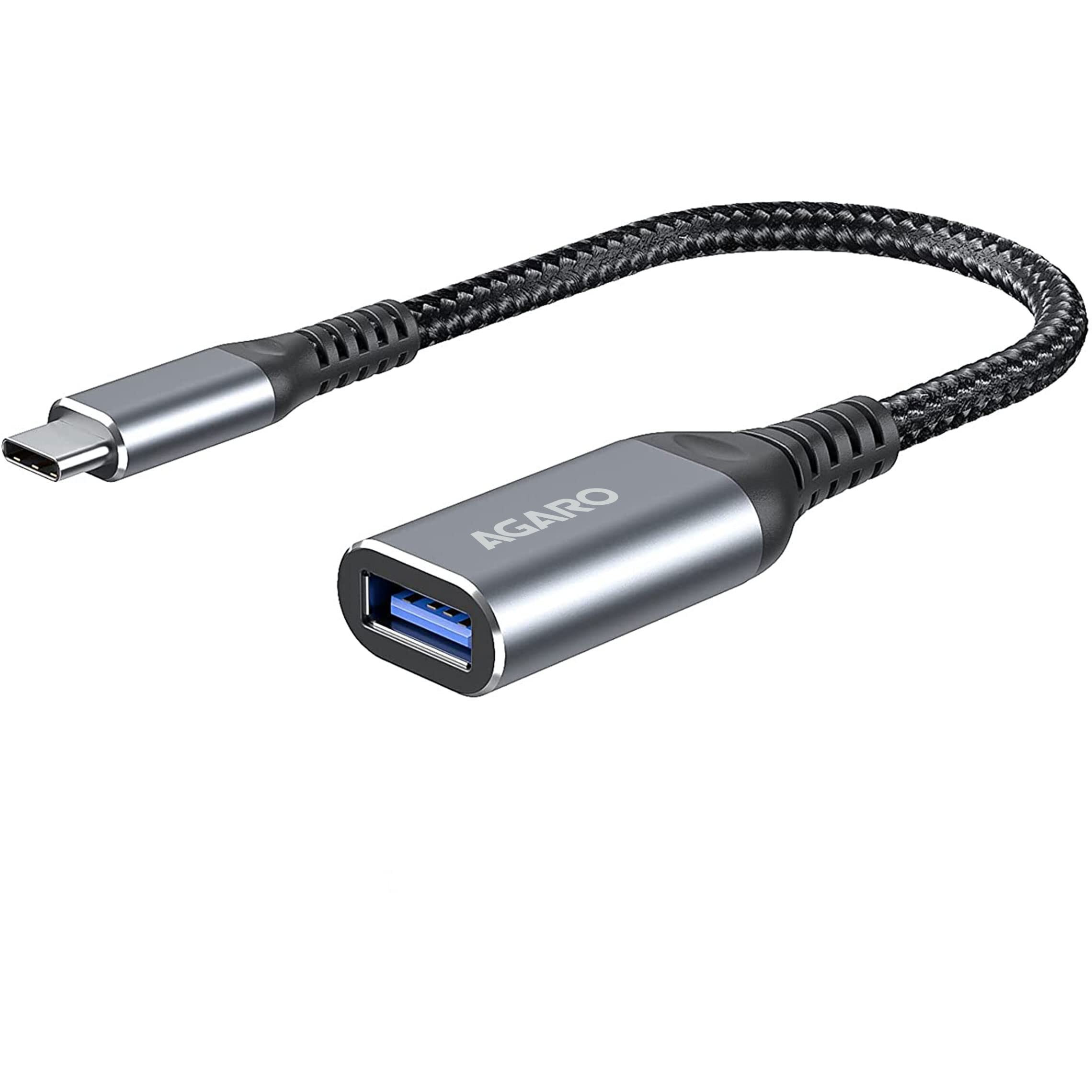 AGARO USB Type C to USB 3.0 OTG Cable, Adapter, Connector, Fast Charging, Data Transfer Speed Up to 10 GBPS, Compatible with Laptops, Tablets, Smartphone and Chargers