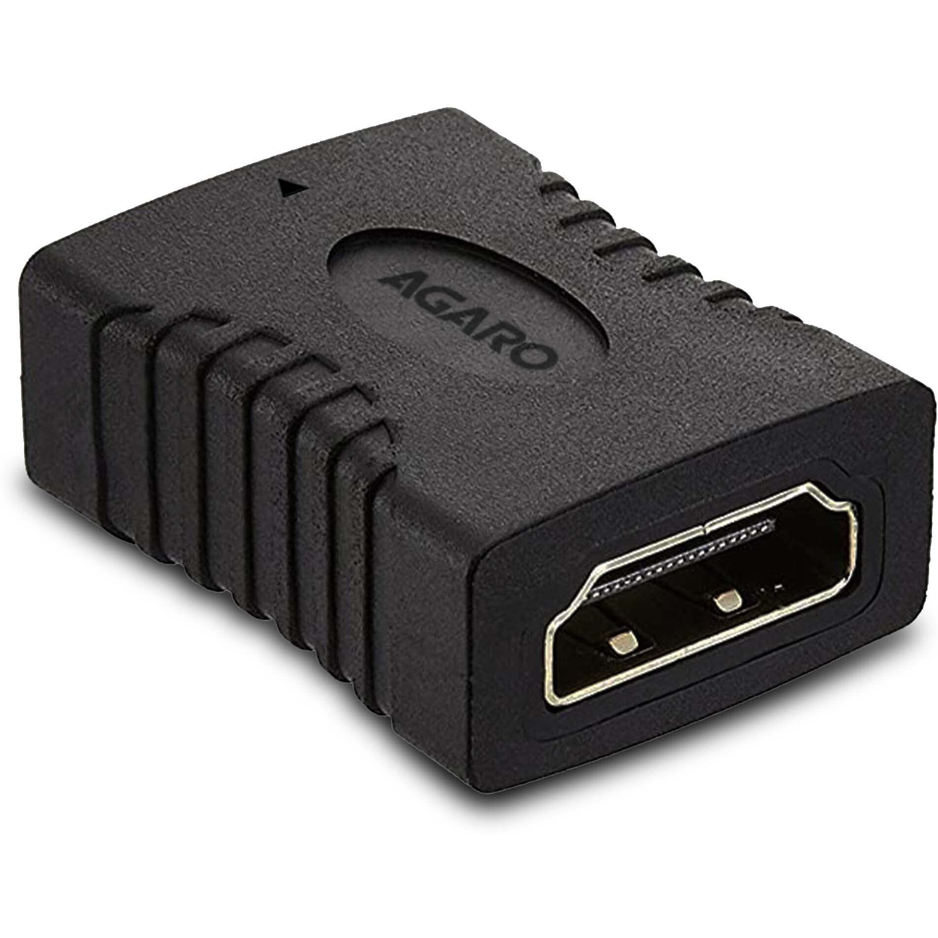 AGARO HDMI Female to Female Coupler Extender Adapter Connector, Black (33572)