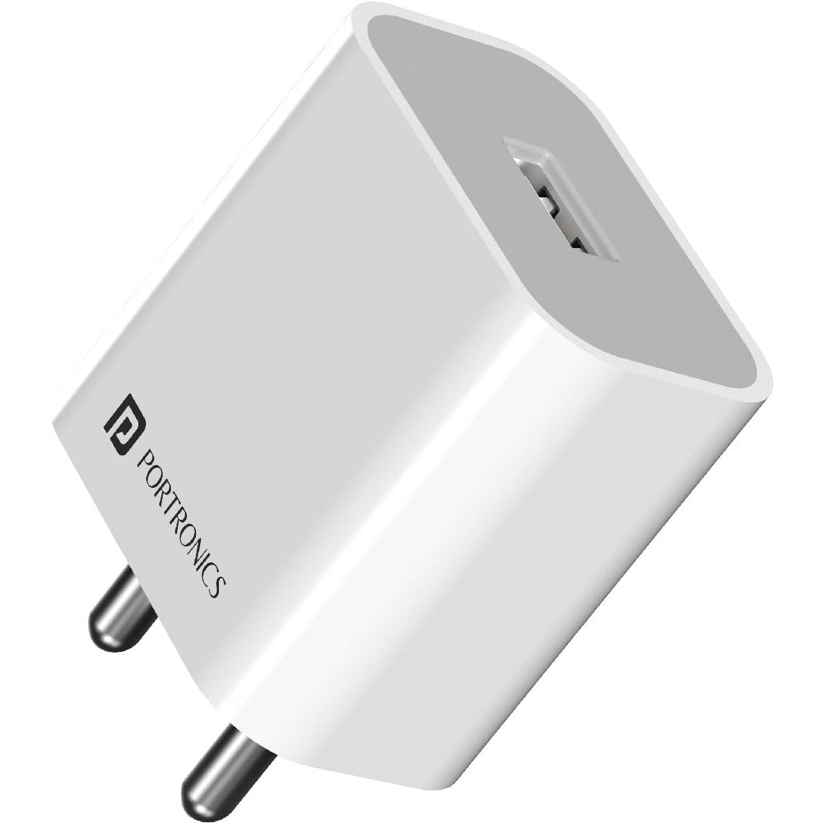 Portronics Adapto 12 2.4A 12W Fast Wall Charger for iPhone 11/Xs/XS Max/XR/X/8/7/6/Plus, iPad Pro/Air 2/Mini 3/Mini 4, Samsung S4/S5, and More(White)