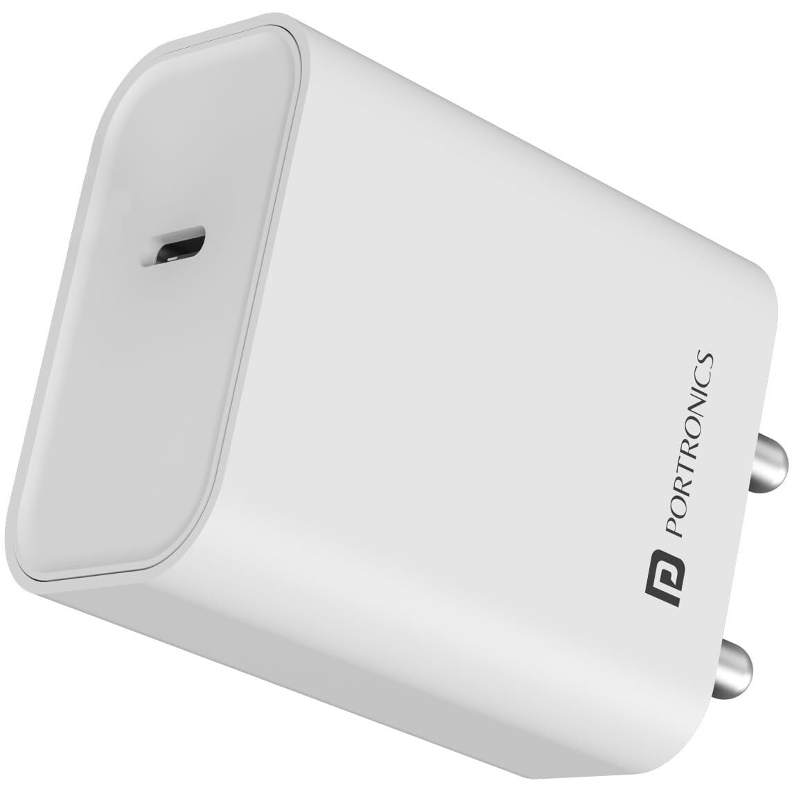 Portronics Adapto 25 25W Super Fast Type C PD Wall Charger for iPhone 15/14/13/12/11 All Pro,Max Series, Samsung Galaxy S/A/M/F Series & Other Type C Devices, PPS Protection,Fast Charging Adaptor