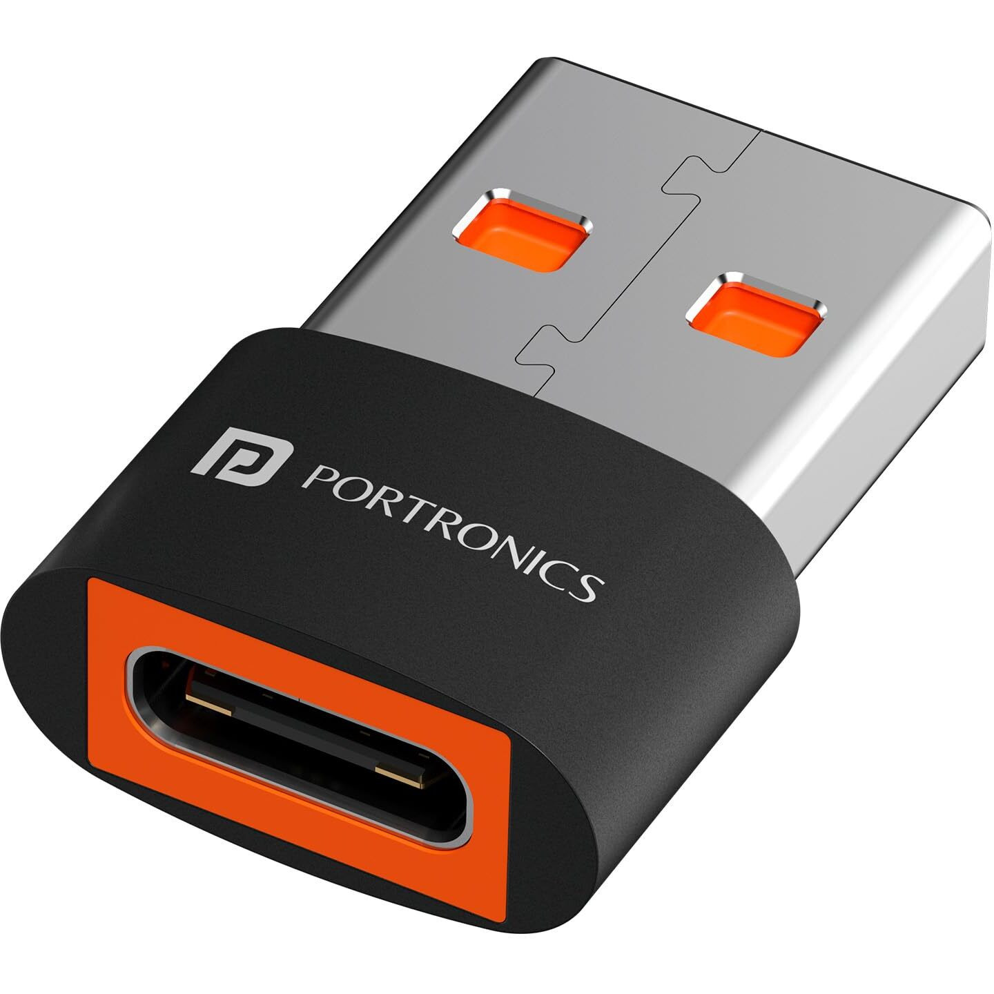 Portronics Bridge X USB 3.0 Type C Female to USB Male OTG Adapter, 5Gbps High Speed Data Transfer, Fast Charging, Compatible with Laptops, Tablets, Smartphone, Chargers and More Devices(Black)