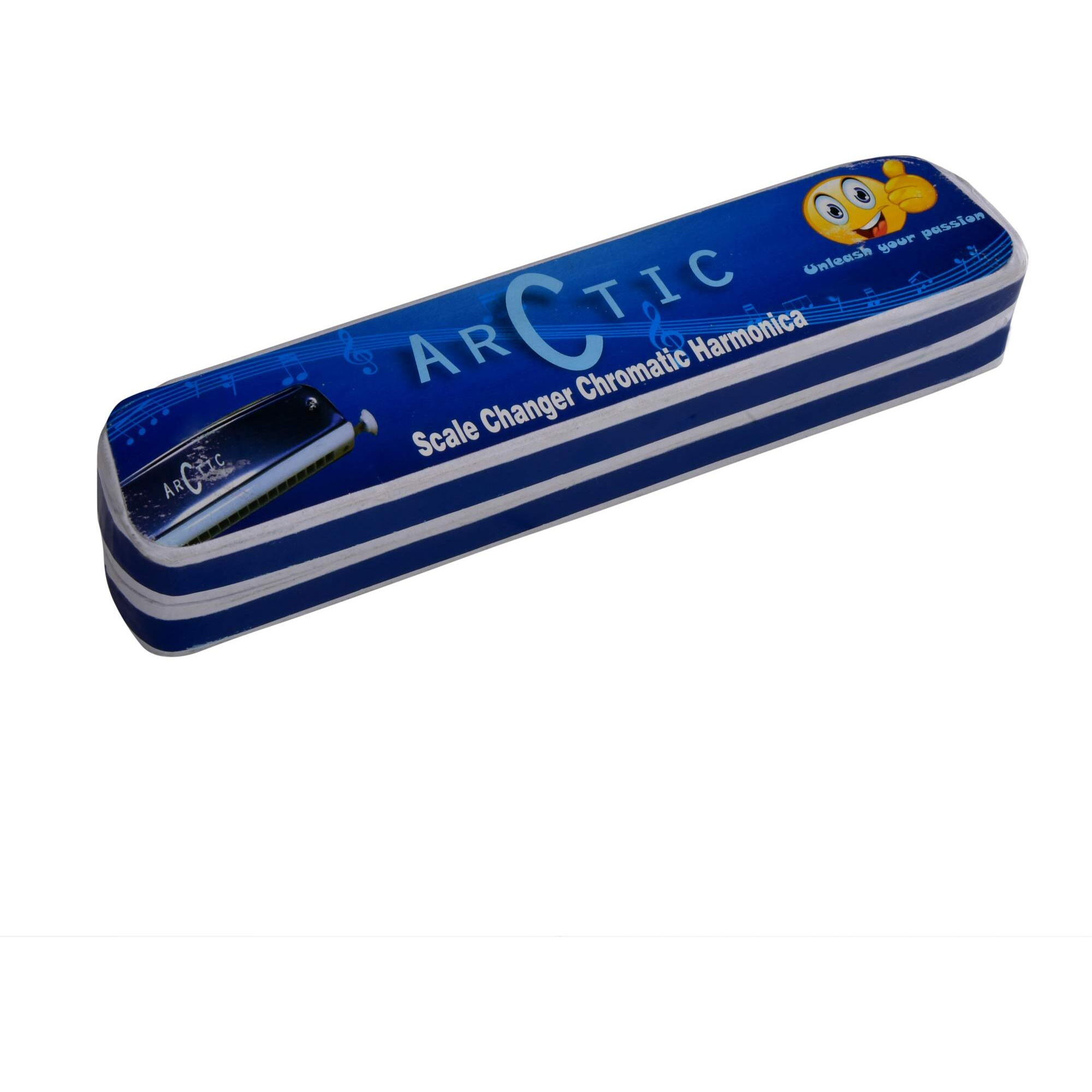 ARCTIC C scale 24-hole Scale Changer Chromatic Premium Harmonica/Mouth Organ with Case for Professional and Amateurs. Ultra premium finish and durable built