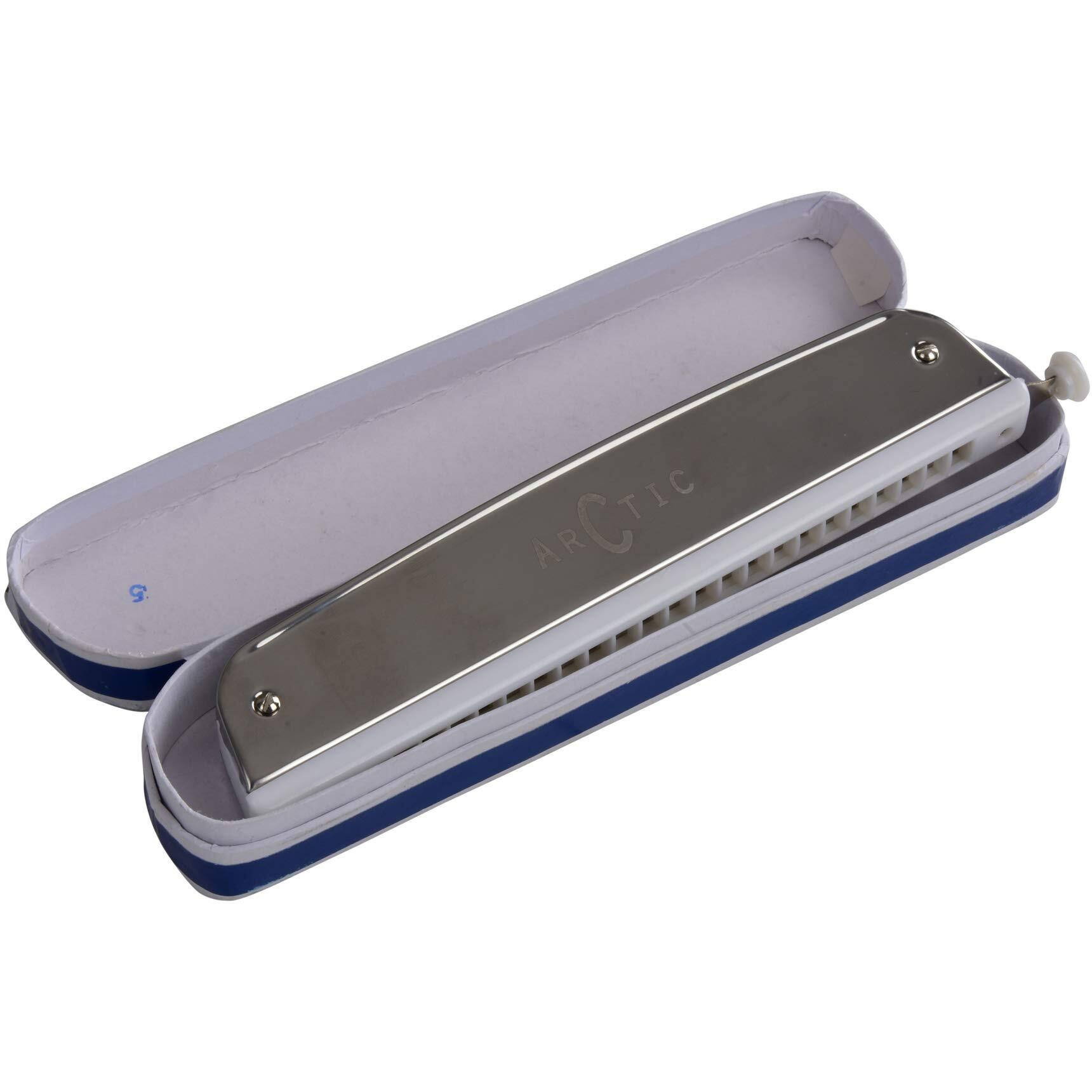 ARCTIC C scale 24-hole Scale Changer Chromatic Premium Harmonica/Mouth Organ with Case for Professional and Amateurs. Ultra premium finish and durable built
