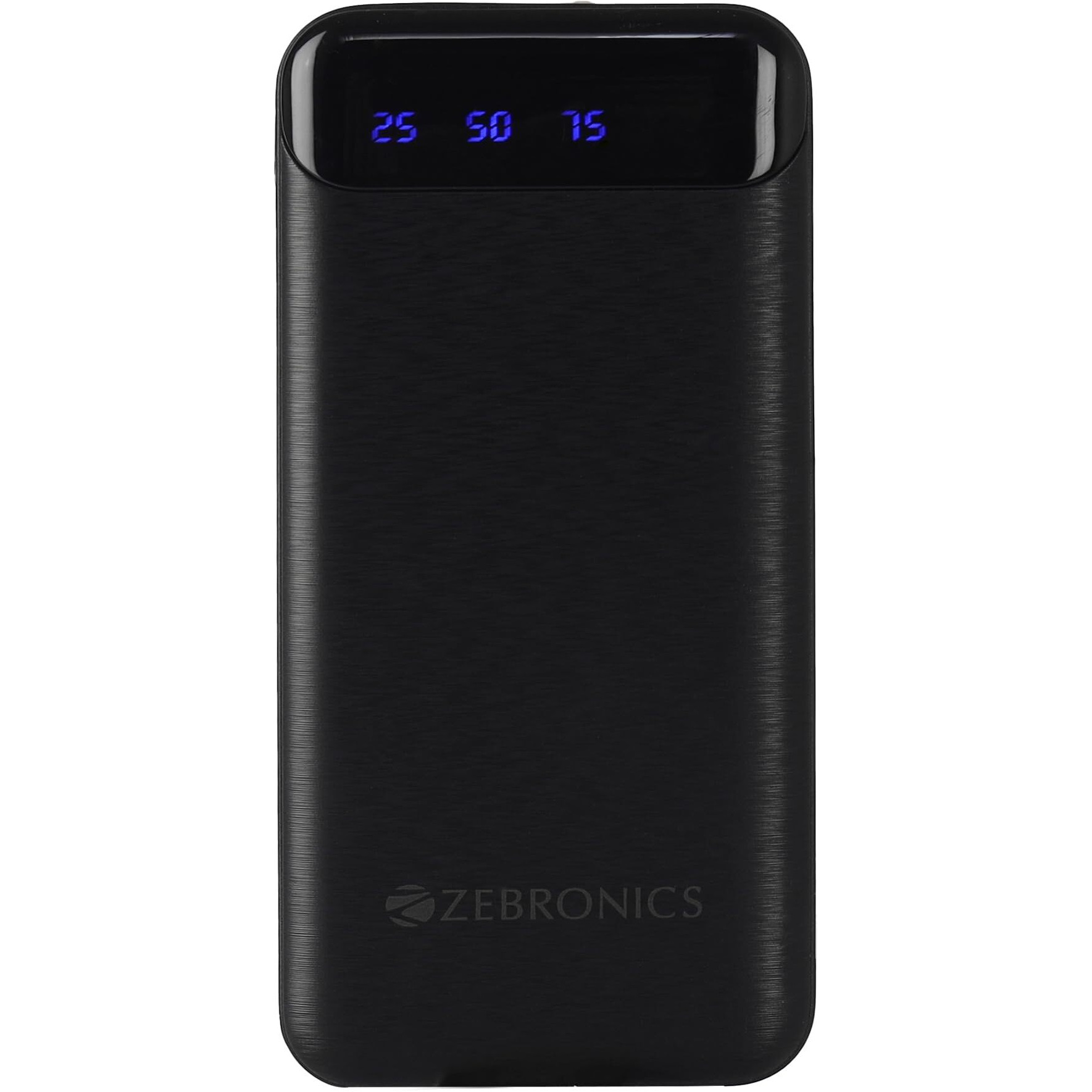 ZEBRONICS MB10000S4 Power Bank, 10000 mAh, 12W, Dual USB Output, Type C & Micro USB Input, Built in Protections, Percentage LED Display, Included USB to Type C Cable, Made in India