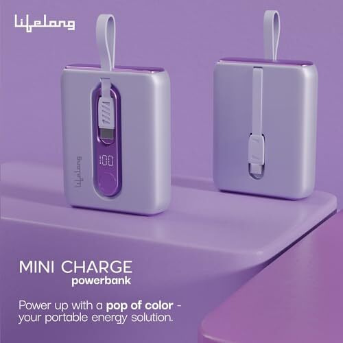 Lifelong 10000mAh Mini Power Bank - Compact, Fast Charging with 22.5W Output, Quick Charge 3.0, Lithium Polymer  Portable Wireless Charger for Mobiles, Earbuds, Smartwatches, Speakers & Tablets