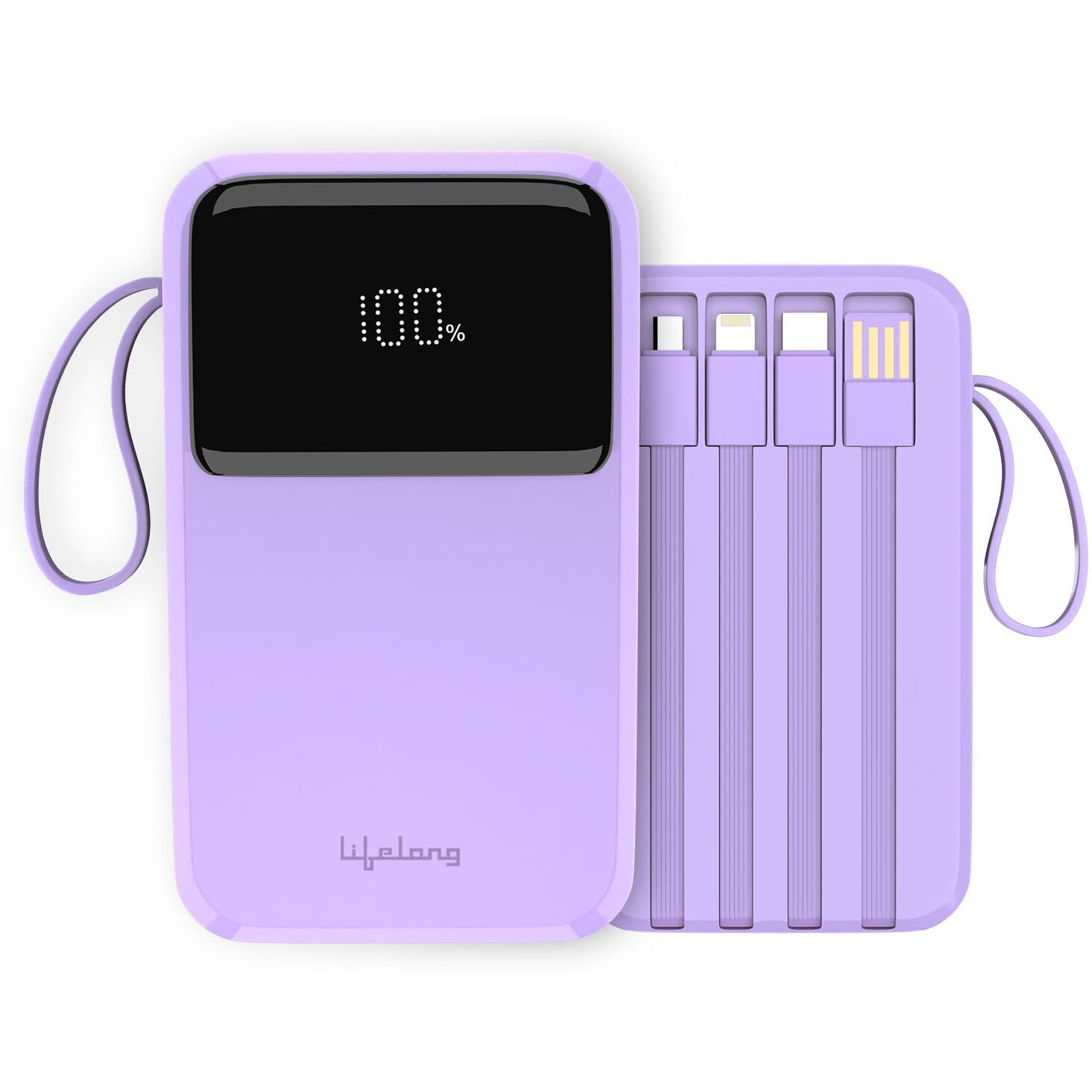 Lifelong ZenCharge 10000 mAh 22.5 W Compact Pocket Size Power Bank with 6 Input/Output Port (Purple, Lithium Polymer, Fast Charging, Quick Charge 3.0 for Mobile, Earbuds, Speaker, Tablet)