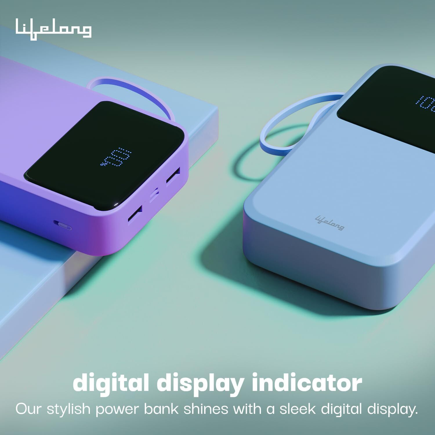 Lifelong ZenCharge 10000 mAh 22.5 W Compact Pocket Size Power Bank with 6 Input/Output Port (Purple, Lithium Polymer, Fast Charging, Quick Charge 3.0 for Mobile, Earbuds, Speaker, Tablet)