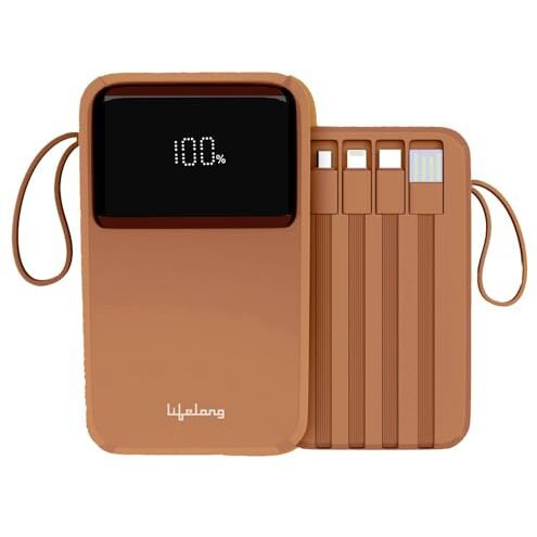 Lifelong 20000 mAh 22.5 W Compact Pocket Size Power Bank (Rust Orange, Lithium Polymer, Fast Charging, Quick Charge 3.0 for Mobile, Earbuds, Speaker, Tablet)