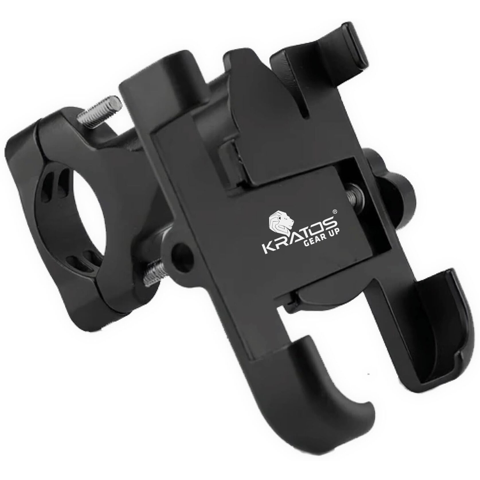 Kratos Moto B1 UltimateGrip Mobile Holder for Bikes, Robust Metal Build, 360 Rotation, Secure Jaw Grip, Anti Shake Bike Mobile Holder, Designed for 4.5" to 7" Smartphones for Maps and Navigation