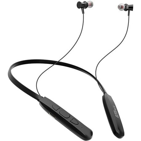 Kratos Vibez N1 Bluetooth Earphones with 13mm Drivers, Rich Music Experience, 10 Hours Playtime, Type C Fast Charging, Neckband Earphones with Voice Assistant & IPX4 Water Resistant