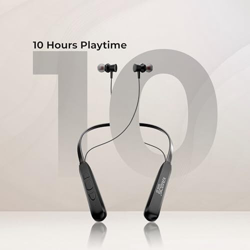 Kratos Vibez N1 Bluetooth Earphones with 13mm Drivers, Rich Music Experience, 10 Hours Playtime, Type C Fast Charging, Neckband Earphones with Voice Assistant & IPX4 Water Resistant