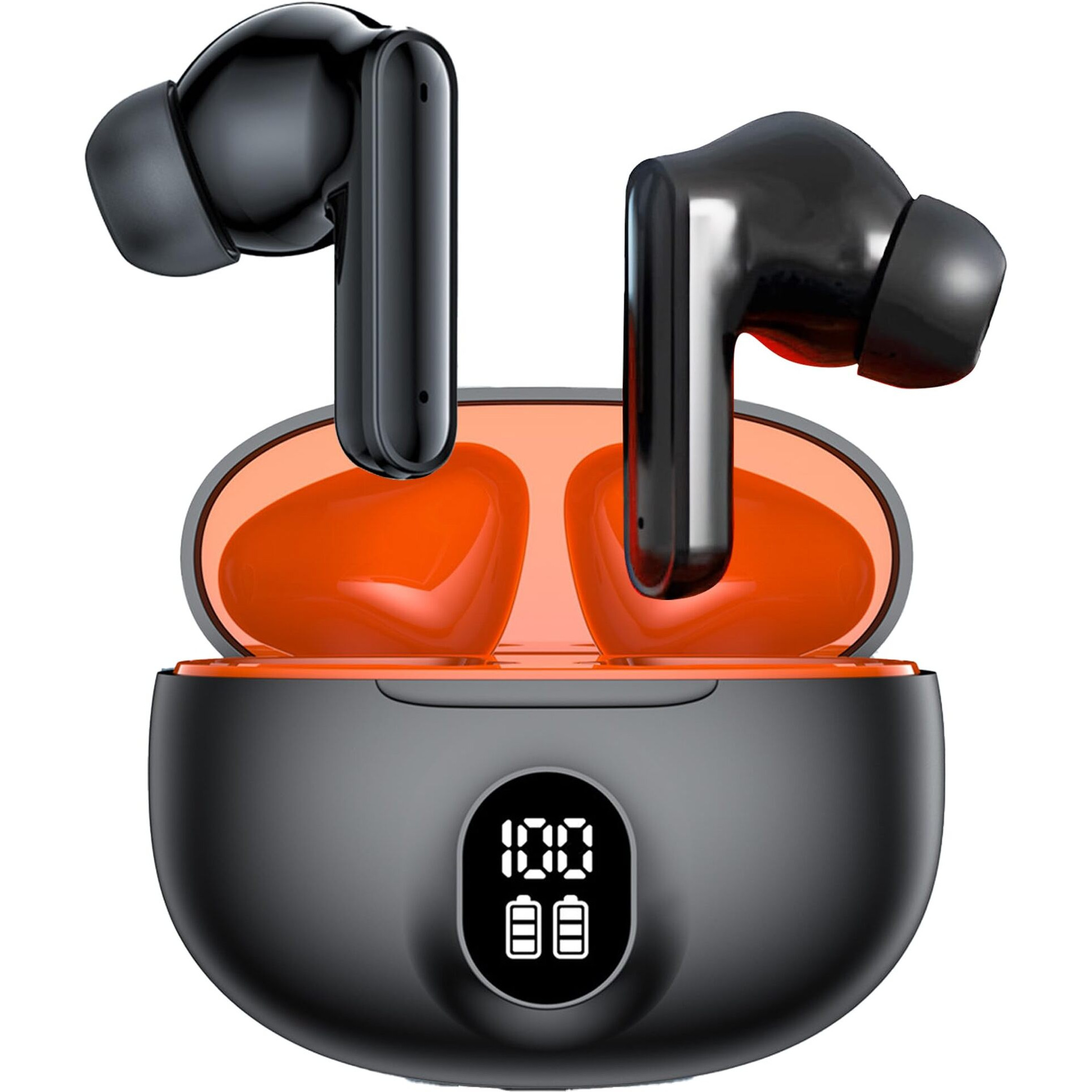 Kratos Cube Earbuds with Large Playtime, Noise Isolation & Clear Calls, Bluetooth Earbuds with Voice Assistant, Ear Buds with Bluetooth V 5.3 & with Type-C Fast Charging, IPX4 Truly Wireless Ear Buds
