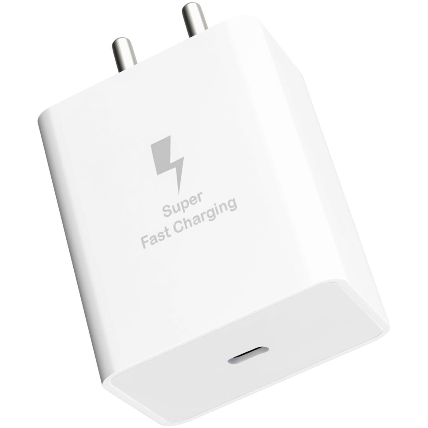 Kratos 25W Type C Charger Super Fast Adapter Compatible with Samsung Galaxy M05/M15/F15/A15/M35/A35/A55/M55| M34/M14/F34/F14/F54/A14/S24/S23/S21 Fe/S23 Fe/Z Fold/Flip/6/5/4/3/Tab,Charger adapter,White